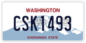 CSK1493 license plate in Washington