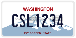 CSL1234 license plate in Washington