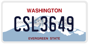 CSL3649  license plate in WA