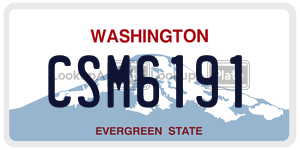 CSM6191 license plate in Washington