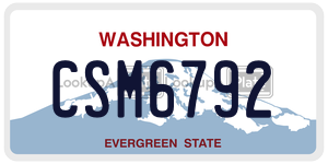 CSM6792  license plate in WA