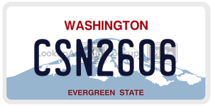 CSN2606 license plate in Washington