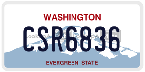 CSR6836  license plate in WA