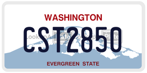 CST2850 license plate in Washington