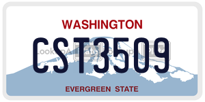 CST3509  license plate in WA