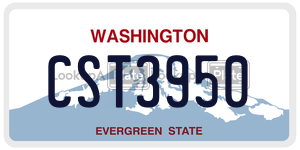 CST3950 license plate in Washington