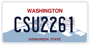 CSU2261  license plate in WA