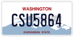 CSU5864  license plate in WA
