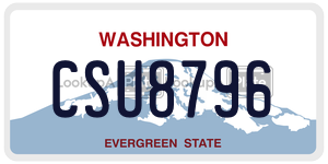 CSU8796  license plate in WA