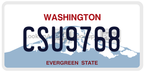 CSU9768  license plate in WA