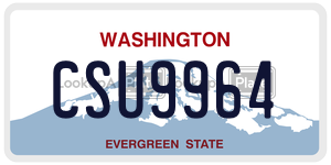CSU9964  license plate in WA
