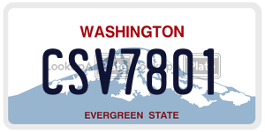 CSV7801  license plate in WA