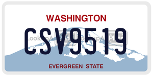CSV9519 license plate in Washington