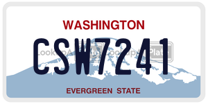CSW7241  license plate in WA