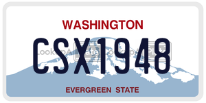 CSX1948  license plate in WA