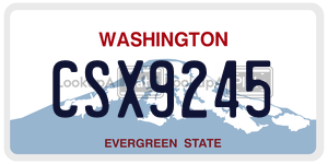 CSX9245  license plate in WA