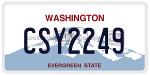 CSY2249  license plate in WA