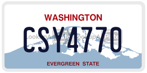 CSY4770  license plate in WA