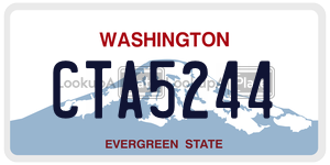 CTA5244  license plate in WA