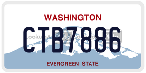 CTB7886  license plate in WA