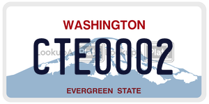 CTE0002  license plate in WA