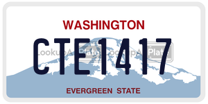 CTE1417 license plate in Washington