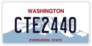 CTE2440  license plate in WA