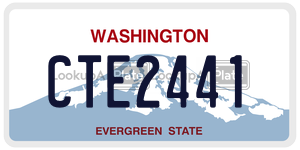 CTE2441  license plate in WA