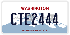 CTE2444  license plate in WA