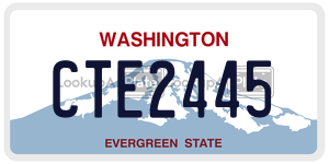 CTE2445  license plate in WA