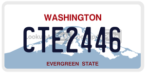 CTE2446  license plate in WA