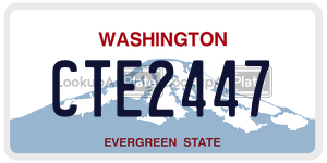 CTE2447  license plate in WA