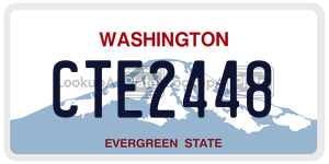 CTE2448  license plate in WA