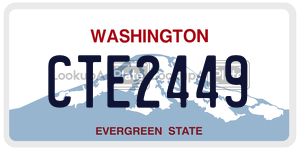 CTE2449  license plate in WA