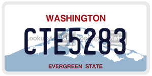 CTE5283  license plate in WA