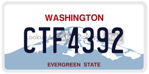 CTF4392  license plate in WA