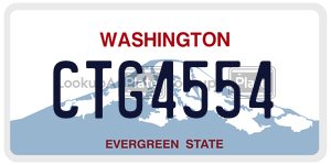 CTG4554  license plate in WA