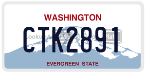 CTK2891  license plate in WA