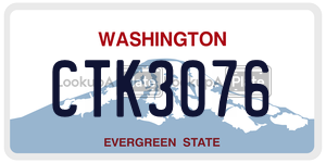 CTK3076  license plate in WA