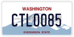 CTL0085  license plate in WA