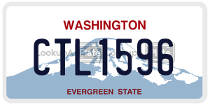 CTL1596  license plate in WA