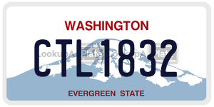 CTL1832  license plate in WA