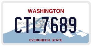 CTL7689  license plate in WA