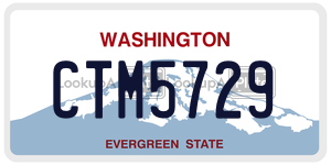 CTM5729  license plate in WA