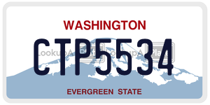 CTP5534  license plate in WA