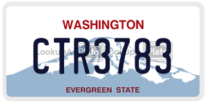 CTR3783  license plate in WA