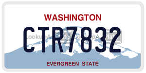 CTR7832  license plate in WA