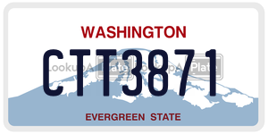 CTT3871  license plate in WA