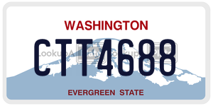 CTT4688 license plate in Washington
