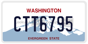 CTT6795  license plate in WA